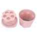 Silicone Brush Cleaning Box Dustproof Cover Prevent Damage Drying Rack Makeup Brushes Cleaning Bowl for Salon Use (Pink)