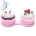 Lpitoy Contact Lens Case Cake Shape Glasses Case Cartoon Container Holder Cute Portable Glasses Case For Glasses Women Pink