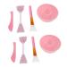3 Ensembles Set de Bols pour Masque Facial avec Brosse Double T te Silicone Applicateur Multifonction pour Soins Du Visage Kit Maquillage Portable pour Esth ticiennes et Usage DIY Rose