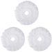 3 Pack Mop Head Replacement Spin Mop Replacement Head Microfiber Spin Mop Refills Easy Cleaning Round Shape Standard Size White-3 Pack