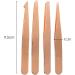 4-Piece Eyebrow Tweezers Set - Pointed & Angled Tweezers with Stylish Leather Look Case - Gold | International Shipping Available - Buy Online on GoSupps.com