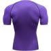 szxiten Men's Compression Workout Set - Purple, X-Large | Gym Tights & Short Sleeve Shirt | Quick Dry Base Layer Sportswear - Buy Online on GoSupps.com