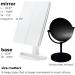 Home Zone Living Large Tri-Fold Makeup Vanity Mirror with LED Lights, 10X Magnification - White LA62000V - Buy Online on GoSupps.com