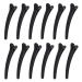 Deolven hair clip 12 pieces hairdresser hair clips plastic hair clip accessories for women girls professional hairdresser styling salon tool 7.8cm black
