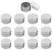 Zeoabsy 12 pieces 5ml silver empty aluminum socket aluminum round doses aluminum box with plug -in lid tin cans cream cans for diy ointments candle cosmetics shaving soap silver 5ml