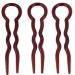 3Pcs U-shaped Hairpin Women Plastic French Bobby Pin Quick Fireclothing Tools Accessories Headwear