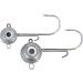 Aquantic Jighead Big Eye Head Jighead for the sea fishing on 8/0 fishing hooks with stabilizer large eyes and bait holder compatible with The Sandeel 60g - 2 pieces