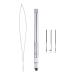 Hair Extension Tools 3 Knitting Hook Needles+ 1 Holder +1 Pulling Needle Loop Threader Aluminum Ventilating Holder and Needles Kit Silver Hair Extension Tools