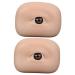 LALADEFIEE 2pcs Silicone Makeup Tool Eye Makeup Board Eyebrows Eye Shadow Practice Skin 6.5x4.9cm As Shown