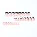 Justotry 24-Piece Angular Star Nails - Short White & Black French Press-On Fake Nails for Women | Beautiful Square Artificial Fingernails - Buy Online on GoSupps.com