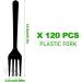 Cangfort Black Plastic Cutlery - 120 Disposable Plastic Forks 5.7 Inch- Thick Matte Handle Sturdy - Ideal for Birthday BBQ Wedding & More 120Pcs Black Plastic Fork - Buy Online on GoSupps.com