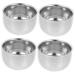 Healeeved 4 pieces of beard brushes male razor wet razing brush set Razor-soap shell shaver razor cream shell men shave supply accessories 304# steel man metal Silver Silver 7.2x7.2x5cmx4pcs
