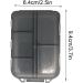 Travel Pill Organizer Box - Foldable Personal Daily Pill Case with 10 Grids Travel Pill Holder for Vitaming Fish Oils Black - Buy Online on GoSupps.com