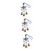 OSALADI Turkish Eye Wall Hanging 3 pcs Delicate Owl Bell Pendant Creative Wall Ornament Unique Home Pendant Bluex3pcs 25x6.8cmx3pcs