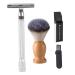 Dressoos 1 set of manual razors Face razors Bart Razor Handwasier Bart Razor Razor For Body Hairy Double Razor Old Razor Metal Combination Bortel Silver 10.3x4cm