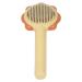 Cat Brush Comfortable Handle Safe Rounded Protection Points Portable Cat Hair Brush for Dogs (Yellow)