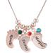 Personalized Sterling Silver Mom Necklace with Baby Name Charms and Birthstone Feet - Mother's Day Gift - Buy Online on GoSupps.com