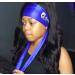 Ali Pearl Edge Laying Scarf Wrap for Black hair | Satin Edge Setting Scarf for Lace Wigs & Frontals Scarf (Blue 1 piece)