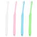 Wllhyf End Tuft toothbrush 4 pieces nylon soft bristle tiny little toothbrush difficult to reach areas of tooth cleaning for adults around crowns bridges implants white pink blue green
