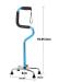 Adjustable Crutch Durable Ergonomic Design and Comfort Handles Four-Legged Multi-Purpose Cane (Blue) (Blue) Selfless dedication - Buy Online on GoSupps.com