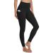 Gayhay leggings women high waist sport leggings with bags black sports leggins long sports pants belly path opaque fitness pants yoga gym leggings running pants a-black s-m