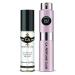 CA Perfume Duo Impression of Love In Black For Women Eau de Parfum Refillable Atomizer Sprayer + Fragrance Body Oil Long Lasting Sample Travel Size Roll-On Bottle 0.27 Fl Oz+0.33 Fl Oz