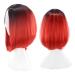 Healvian 1pc Gradient Color Cosplay Wig Synthetic Hair Wig Straight Short Wigs Fancy Dress Wigs Party Accessories 35.00X55.00X0.30CM Red - Buy Online on GoSupps.com