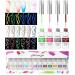 Reflective Glitter Nail Art Line Polish Gel Kit 12 Colors for UV/LED Paint Nails Drawing DIY Painting Varnish 8ml Liner Gel - (Color: Multi)