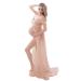 Maeau - Dress Women's Maternity Photography Props for Photo Shoot Elegant Ladies Dresses for Wedding Party S Pink