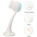 POPETPOP 1pc Face Brush Blackhead Removing Brush Face Soap Brush Face Skin Care Exfoliator Manual Face Hand Held Face Manual Facial Brush Silicone Brush Abs Double Sided White - Buy Online on GoSupps.com