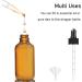 Bumobum Amber Dropper Bottles 4oz 2-Pack - Essential Oil Tincture Bottles with Labels & Pipette - Buy Online on GoSupps.com