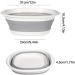 Foldable Wash Basin Wash Basin Hangable Sink Tub Dish Wash Basin Portable Dish Tub Folding Dishpan for Camping Dish Washing Tub and RV Sink Gray Medium - Buy Online on GoSupps.com