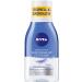Nivea double effect eye make-up remover (125 ml) facial cleaning with nourishing formula and eyelash protection make-up remover for extremely waterproof make-up