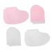 Ipetboom 4paires de Beaut Blancs et Simples pour Soins Domicile avec Fins Roses