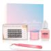 Milklear DIY Lash Extension Kit Long Lasting 2-3 Weeks for DIY Use Eyelash Extension Kit of Cluster Lashes Sensitive Eyelash Extension Glue Lash Tweezers Lash remover