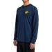 RVCA Men's Long Sleeve Hooded Surf Shirt - Rvca Print/Navy Heather Large - Buy Online on GoSupps.com