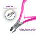 Professional Stainless Steel Cuticle Trimmer & Pusher - Sharp Double Spring Cuticle Nippers for Nail Care (Pink) - Buy Online on GoSupps.com
