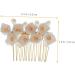 Angoily Flower Comb Floral Bridal Headpiece Floral Hair Clip Bridal Hair Comb Prom Headpiece Artificial Flower Hairpins Bridal Accessories Accesorios Para Beach Alloy Crystal Wig Bride - Buy Online on GoSupps.com