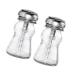 POPETPOP POPETPOP Set of 2 Thick Glass Nail Polish Remover Bottles 60ml Pump Bottles for Makeup Remover Storage