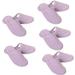 Disposable High-Quality Guest Slippers - 5 Pairs Universal Size Coral Fleece Anti-Slip - Perfect for Hotels and Parties - Buy Online on GoSupps.com