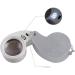 Snowmanna-40x 25mm Illuminated Eye Loupe Jewelry Magnifier Magnifying Glass Jewelry Loupe Tool with Dual Led Lighting (silver) - Buy Online on GoSupps.com