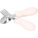 Baby Fork Spoon Fine Workmanship Safe Cute Shape High Temperature Resistant Exquisite Beautiful Toddler Feeding Utensils for Feeding(Off-White) - Buy Online on GoSupps.com