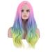 BGHJUE Wig Female Gradient Color Chemical Fiber In The Long Curly Hair Wigs