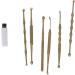 Ear Wax Cleaner Spoon Kit - Comfortable Handle, Glossy Gold Finish - Travel & Home Earwax Removal Tool - Buy Online on GoSupps.com