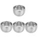 Minkissy 4 pieces foam foam for shaving foam metal mug for shaving soap men's shaving cup bowl for the wet shave comfortable shave cleaning kit Double -walled stainless steel clean 8.2x5.8cmx4pcs silverx4stk