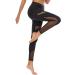 CSTOWN Women's High Waist Yoga Pants | Side Pockets | Mesh Insert | Tummy Control Leggings | Large Black - Buy Online on GoSupps.com