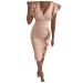 Briskorry V-neck flowers case of the knee-length business dresses women summer elegant bustier festival dresses sexy ruffled hems.