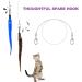 Retractable Cat Toy Wand Bundle - 11 Interactive Feather Toys and Bell Teaser Refills - 7 Worms, 1 Fish - Includes Replacement Line - Fun Exercise Toy for Cats - Buy Online on GoSupps.com