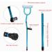 Aluminum Underarm Crutches Blue Lightweight Folding Crutch Walking Canes Height Adjustable for Elderly Handicapped and Disabled Decorate Lucky Star Double branch - Buy Online on GoSupps.com