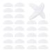 Sadkyer 18 Pairs Eyeglass Nose Pads Glasses Adhesive Silicone Anti-Nose Pads for Glasses Sunglasses (Transparent 1.5 mm)